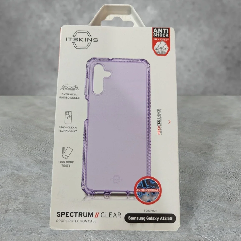 Itskins Spectrum Clear Case for Samsung Galaxy A13 5G Purple See Description T2